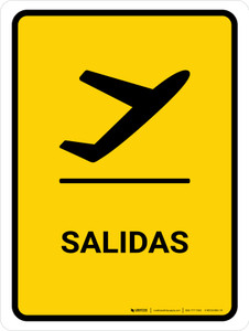 Departure Yellow Spanish Portrait - Wall Sign
