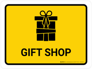 Gift Shop Yellow Landscape - Wall Sign