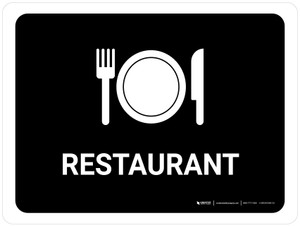 Restaurant Black Landscape - Wall Sign