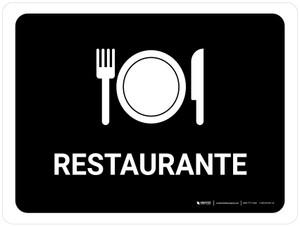 Restaurant Black Spanish Landscape - Wall Sign