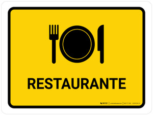 Restaurant Yellow Spanish Landscape - Wall Sign