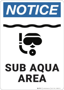 Notice: Sub Aqua Area - Wall Sign