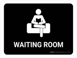 Waiting Room Black Landscape - Wall Sign