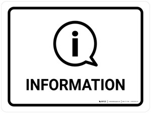 Information White Landscape - Wall Sign