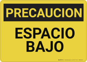 Caution: Low Clearance Spanish - Wall Sign