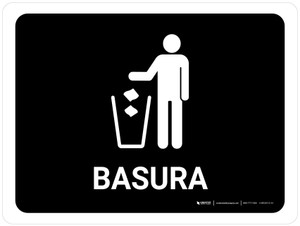 Trash Black Spanish Landscape - Wall Sign