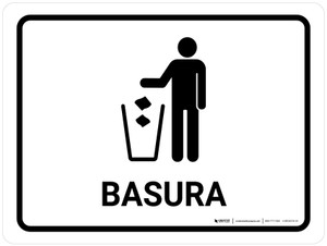 Trash White Spanish Landscape - Wall Sign