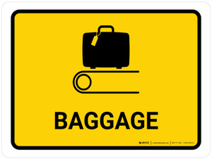 Baggage Yellow Landscape - Wall Sign