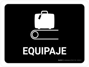 Baggage Black Spanish Landscape - Wall Sign