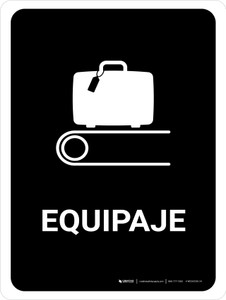 Baggage Black Spanish Portrait - Wall Sign