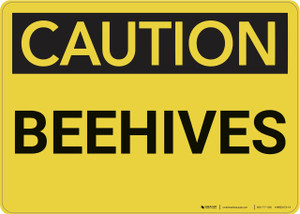 Caution: Beehives - Wall Sign Caution: Beehives - Wall Sign