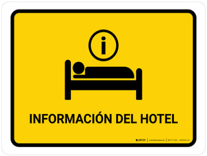 Hotel Information Yellow Spanish Landscape - Wall Sign