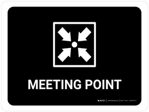 Meeting Point Black Landscape - Wall Sign