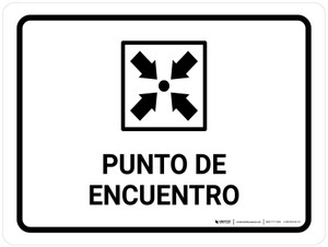 Meeting Point White Spanish Landscape - Wall Sign
