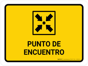Meeting Point Yellow Spanish Landscape - Wall Sign