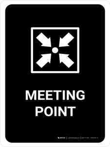 Meeting Point Black Portrait - Wall Sign