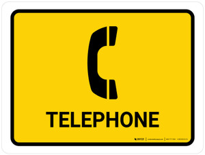 Telephone Yellow Landscape - Wall Sign