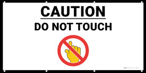Caution Do Not Touch with Emoji - Banner