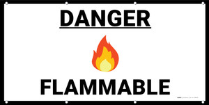 Danger Flammable with Emoji - Banner