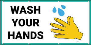 Wash Your Hands with Emoji - Banner