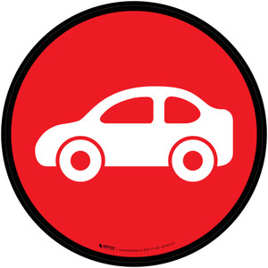 Auto Icon Circle - Floor Sign