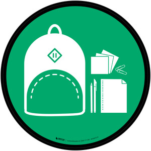 Back to School Icon Circle - Floor Sign
