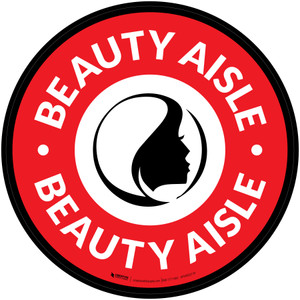 Beauty Aisle with Icon Circle - Floor Sign