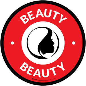 Beauty with Icon Circle - Floor Sign