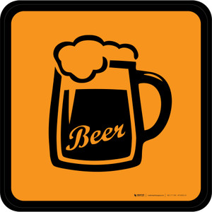 Beer Icon Square - Floor Sign