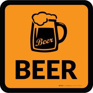 Beer with Icon Square - Floor Sign