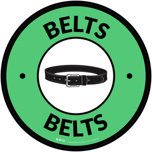 Belts with Icon Circle - Floor Sign