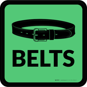 Belts with Icon Square - Floor Sign