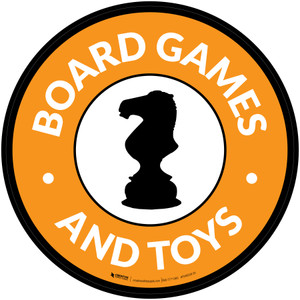 Board Games and Toys with Icon Circle - Floor Sign