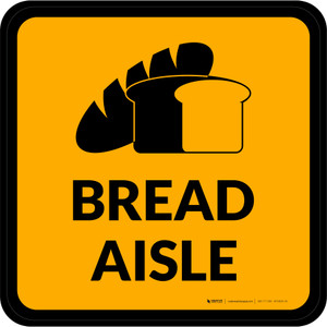 Bread Aisle with Icon Square - Floor Sign