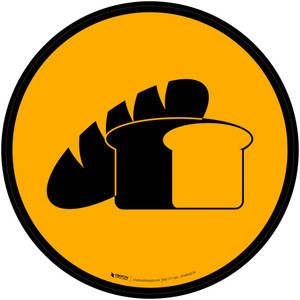 Bread Icon Circle - Floor Sign