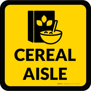 Cereal Aisle with Icon Square - Floor Sign