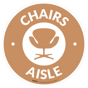 Chairs Aisle with Icon Circle - Floor Sign