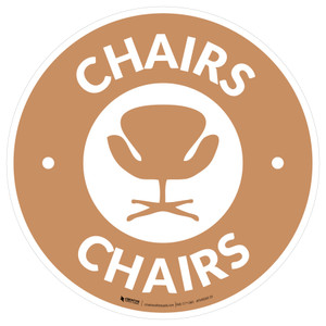 Chairs with Icon Circle - Floor Sign