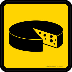 Cheese Icon Square - Floor Sign