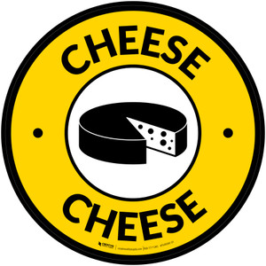 Cheese with Icon Circle - Floor Sign