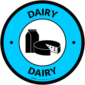 Dairy with Icon Circle - Floor Sign