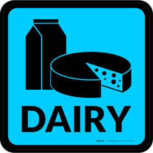 Dairy with Icon Square - Floor Sign