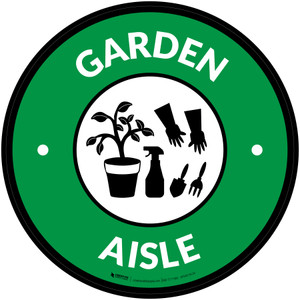 Garden Aisle with Icon Circle - Floor Sign