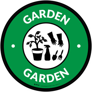 Garden with Icon Circle - Floor Sign