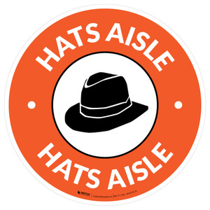 Hats Aisle with Icon Circle - Floor Sign
