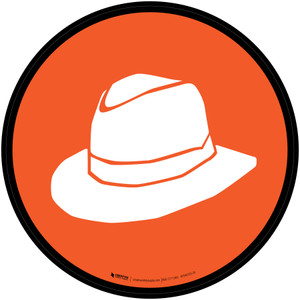 Hats Icon Circle - Floor Sign