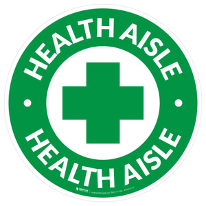 Health Aisle with Icon Circle - Floor Sign