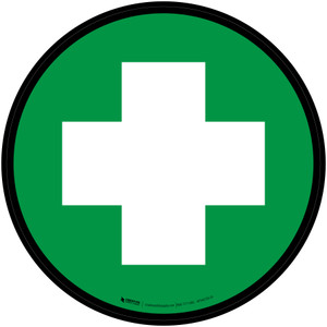 Health Icon Circle - Floor Sign