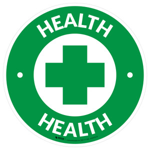 Health with Icon Circle - Floor Sign