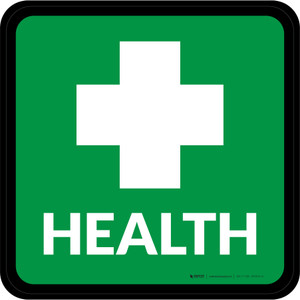 Health with Icon Square - Floor Sign